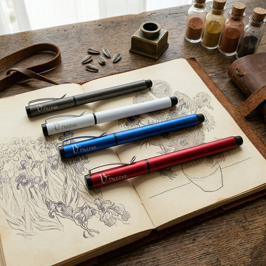 Van Gogh – İmzalı Metal Roller Kalem 4'lü Set – görsel 2
