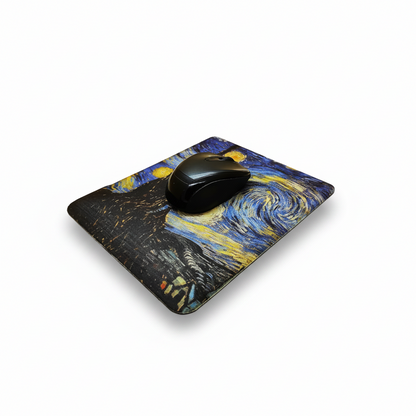 Van Gogh – Yıldızlı Gece (The Starry Night) Bilek Destekli Dikdörtgen Mouse Pad – görsel 4