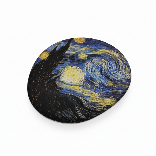 Van Gogh – Yıldızlı Gece (The Starry Night) Bilek Destekli Oval Mouse Pad