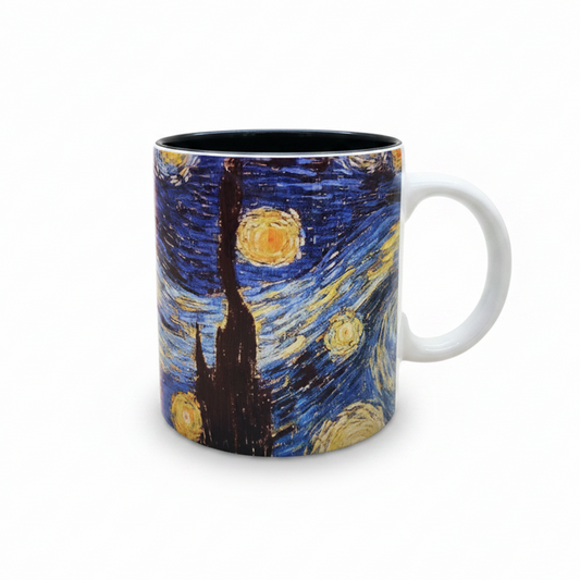 Van Gogh – Yıldızlı Gece (The Starry Night) İçi Siyah Seramik Kupa