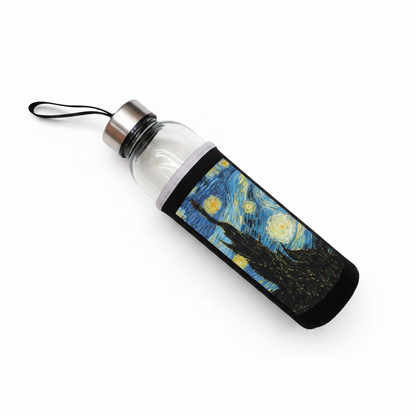 Van Gogh – Yıldızlı Gece (The Starry Night) Kılıflı Cam Matara 500 ml