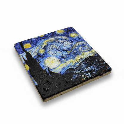 Van Gogh – Yıldızlı Gece (The Starry Night) Yelken Kulplu Kupa ve Bardak Altlığı Seti – görsel 5